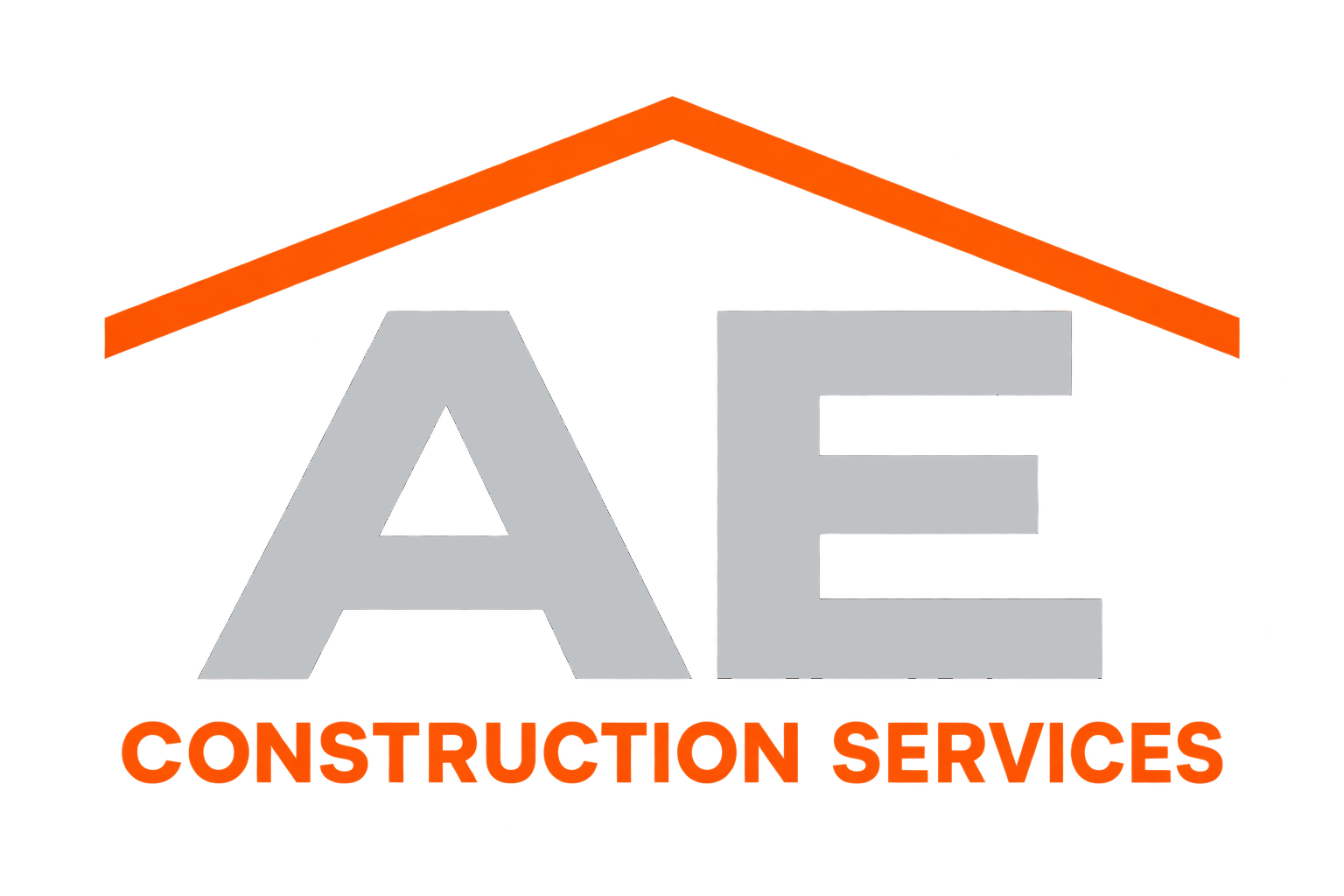 ae construction logo light gray